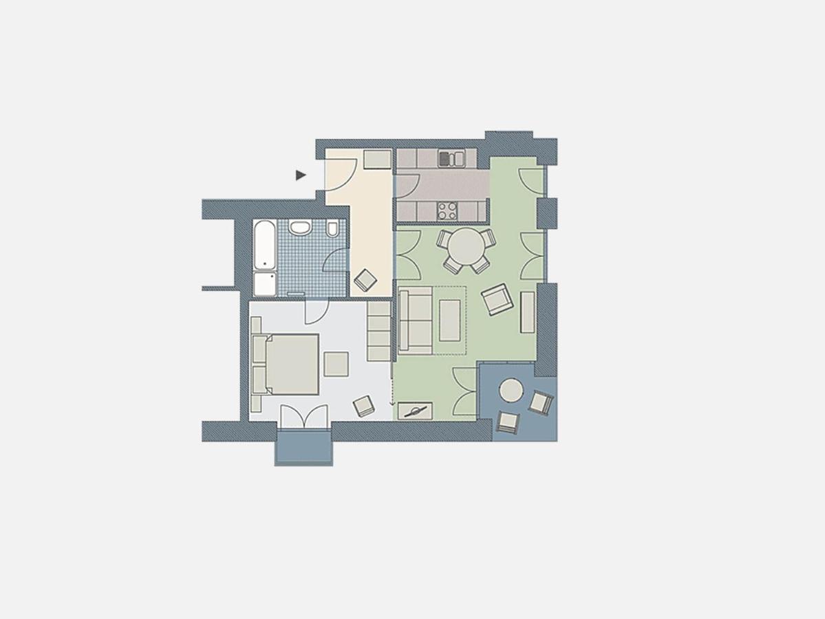 Kaiservillen Heringsdorf - Ferienwohnung Mit 1 Schlafzimmer Und Terrasse D201 Bagian luar foto